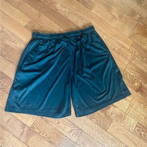 Men's Black Athletic Training Shorts with Elastic Waist